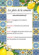 Charger l'image dans la galerie, Plats de la semaine
